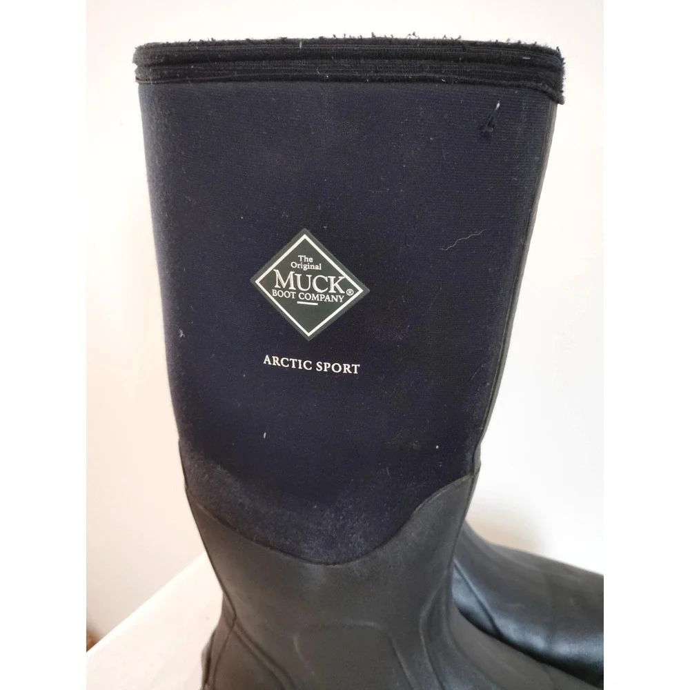 Muck Arctic Sport Tall Waterproof Boot Black M9.5 WM 10.5 Duck Hunt Anti Slip**